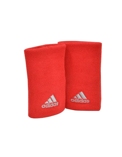 Muñequera Grande Adidas Tennis Rojo Gris