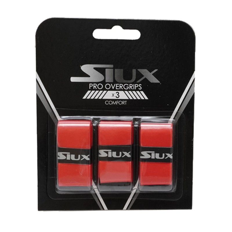 Blister Overgrips Siux Pro X3 Rojo Liso