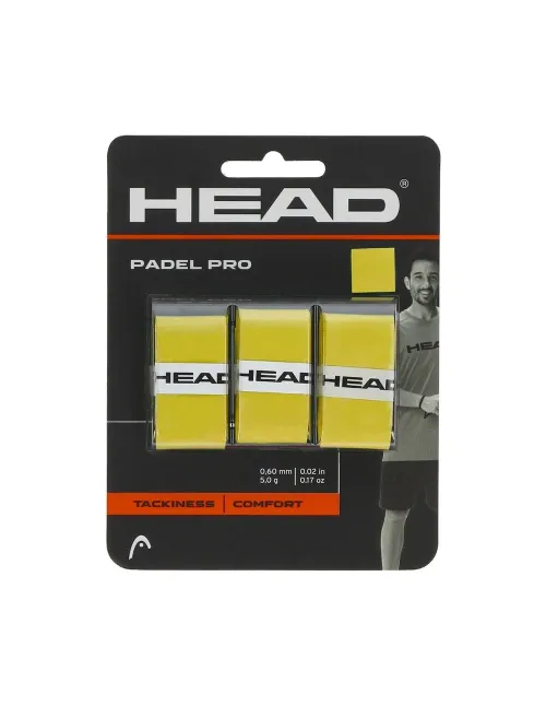 3 Unidades Overgrip Head Padel Pro Amarillo | Ofertas de padel