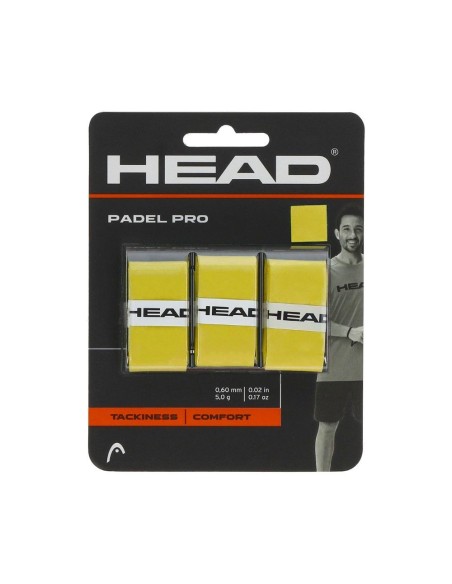 Pack of 3 Head overgrips for Padel Pro players, model 285111 YW. | Ofertas de padel