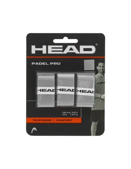 3 Units Overgrip Head Padel Pro Gray | Ofertas de padel