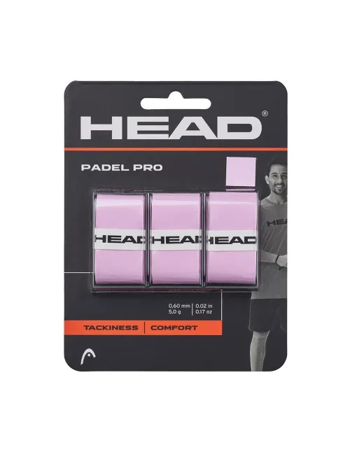 3 Unidades Overgrip Head Padel Pro Rosa