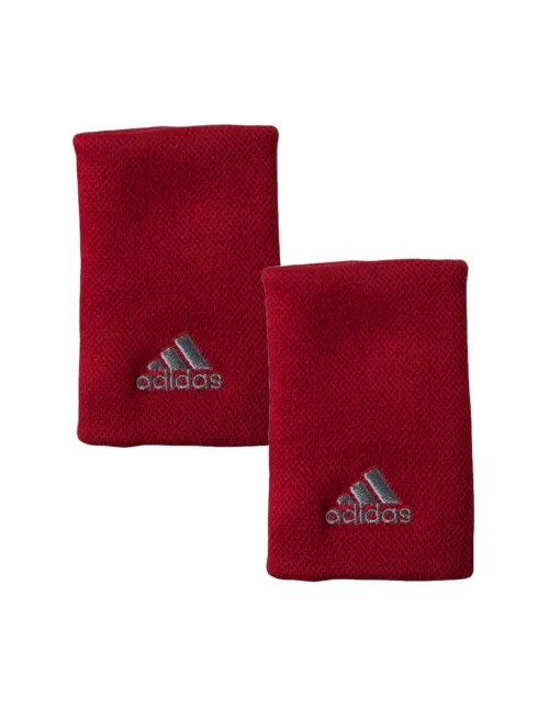 Pair of wristbands Adidas Red Gray | Ofertas de padel