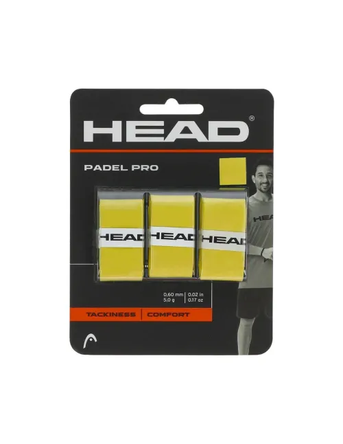 3 Unidades Overgrip Head Padel Pro Amarillo | Ofertas de padel