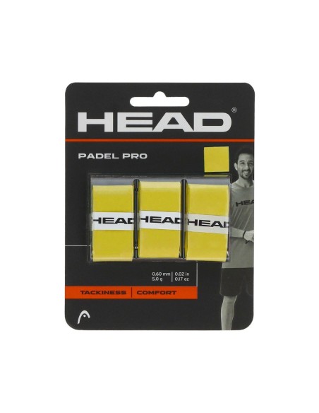 3 Unidades Overgrip Head Padel Pro Amarillo | Ofertas de padel