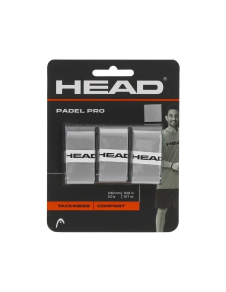 3 Units Overgrip Head Padel Pro Gray | Ofertas de padel