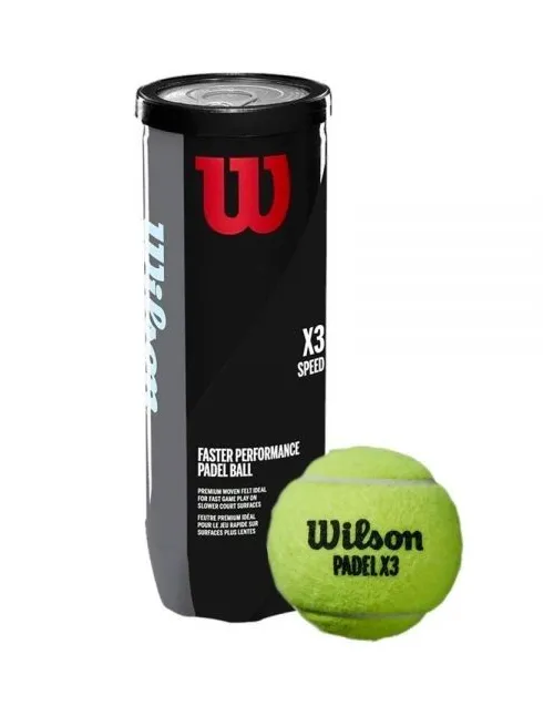 Cajón de 24 botes de pelotas Wilson Padel x3 Speed Ball | Ofertas de pádel