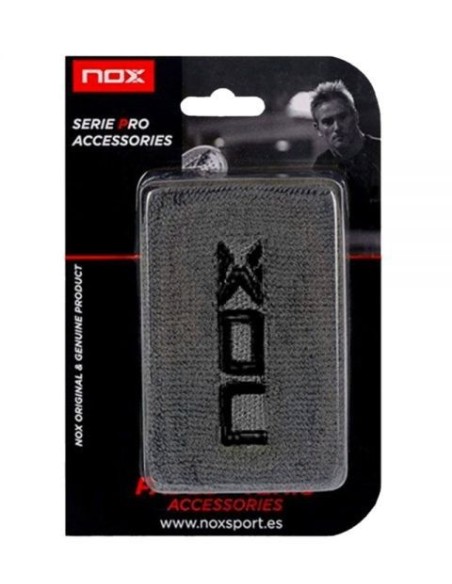 Muñequeras Blister Nox X2 Negro | Ofertas de pádel