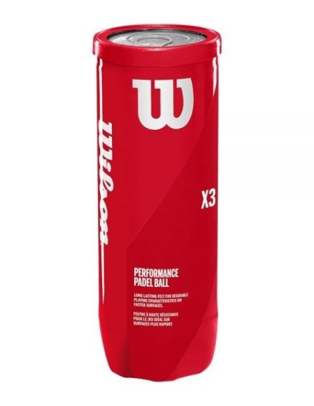 Bote 3 pelotas de pádel Wilson Performance Padel Ball | Ofertas de pádel