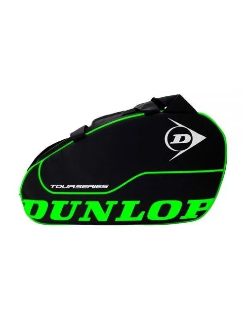 Saco De Padel Dunlop Tour Intro Preto E Verde | Ofertas de padel