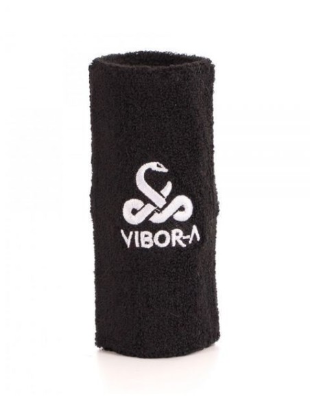 Muñequera Vibora Negro Logo Blanco | Ofertas de pádel