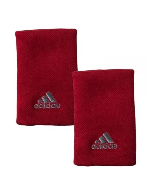 Pair of wristbands Adidas Red Gray | Ofertas de padel