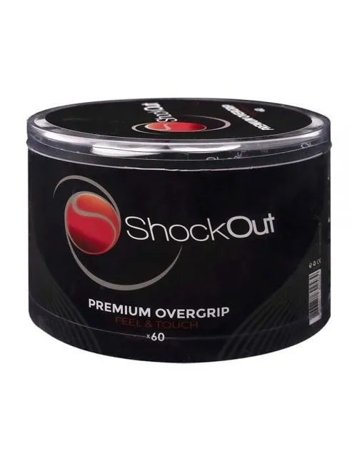 Tambor 60 Overgrips Premium Lisos Blanco Negro | Ofertas de padel