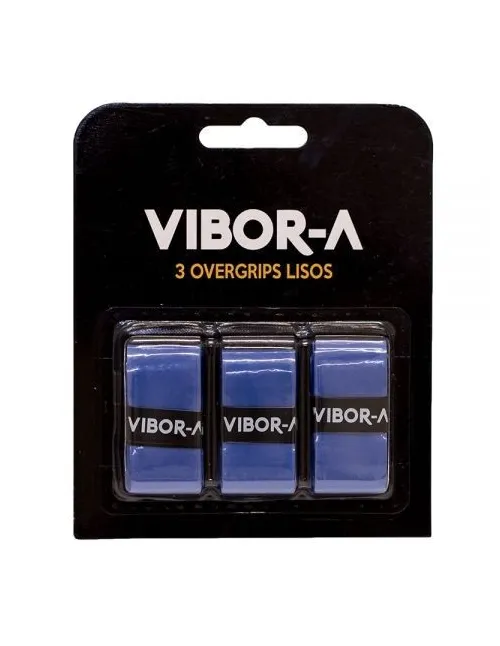 Blister 3 Overgrips Pro Vibor-a Liso Azul | Ofertas de pádel
