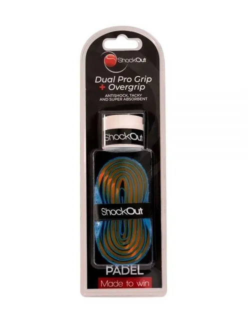 Punho e sobrepunho Shockout Dual Pro Azul Laranja | Ofertas de padel