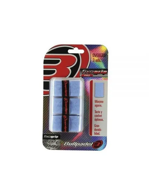 Blister de 3 Overgrips BullPadel Fixogrip Pro Azul GB - 1202 | Ofertas de pádel