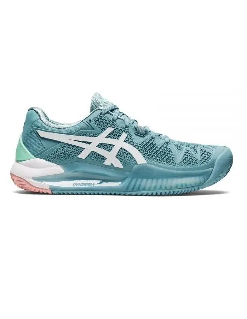 Asics Gel-Resolution 8 Clay Azul Blanco Mujer 1042a070 408