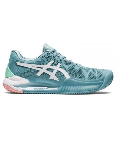 Asics Gel-Resolution 8 Clay Blue White Women's | Ofertas de padel